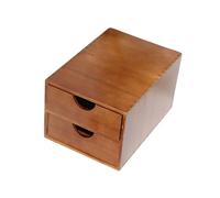 perfk Cassetto Porta cialde da caffè, Supporto Compatto in Legno per Macchina da caffè, Doppio Strato