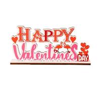 perfk Centrotavola decorativo con vassoio a più livelli in legno per, decorazione per la casa, decorazione a forma di cuore, per anniversario, Contento