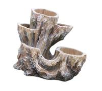 perfk Ceppo d'albero, Vaso per Fiori, Decorazioni per vasi, sculture, Piante da Interno, Ornamenti in Resina, Vaso per Fiori per centrotavola, scrivania, Bianco