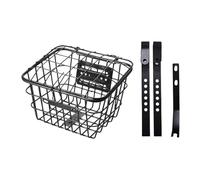 perfk Cestino Bici Bambino Cesto Anteriore Portapacchi per Bicicletta Contenitore da Manubrio Accessorio Ciclismo in Metallo Robusto Adatto per Bambini E Ba, con Copertura