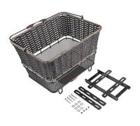 perfk Cestino portaoggetti Posteriore per Bicicletta o, Grande capacità per, Zaini Multiuso con Maniglia per Il Trasporto, 16,3x13,2x10, Nero