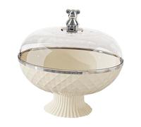 perfk Cesto di Frutta, fruttiera da banco con Coperchio, portafrutta per Feste di Matrimonio, Contenitore per da banco, Bianco