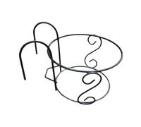 perfk Cesto Sospeso in Ferro, in Metallo, con Ringhiera Rotonda, Portavasi con Gancio per La Decorazione del Giardino di Casa, M