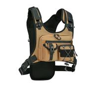 perfk Chest Rig, Sportivo Leggero, Multifunzione, con Imbracatura, Porta Telefono, per Passeggiate, Ciclismo, Arrampicata, Adulti, Cachi