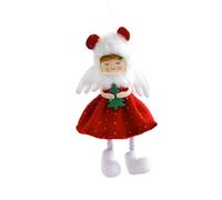 perfk Ciondolo a forma di bambola angelo, regalo per famiglia e amici, adorabile per festival, inaugurazione della casa, matrimonio, Rosso