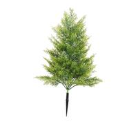 perfk Cipresso Artificiale da 50 cm con picchetto da Terra, Decorazione Natalizia Rustica per Tavolo, Resistente alle intemperie, Aspetto Realistico, Giallo Verde