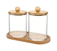 perfk Contenitore porta- fioc, versatile, portatile, dispenser per tamponi, organizer per cosmetici, da tavolo, da banco, da comò, 2 Tazze