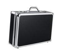 perfk Contenitore portautensili in lega di alluminio con maniglia, organizer multiuso, custodia per il trasporto, per lavori artigianali, regalo da viaggio, Lucchetto a Combinazione, L and Black