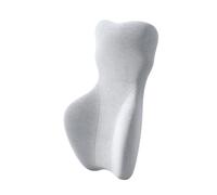 perfk Cuscino di supporto per la vita in memory foam, cuscino di supporto per la schiena, per seduta leggero e traspirante, per soggiorno, ufficio, Light Gray B