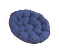 perfk Cuscino per Sedia Rotondo Imbottito da 50 cm a Forma di Cuscino per Sedia sospesa Tappetino per Sedia da Giardino Lavabile Resistente all'Acqua, Blu Scuro
