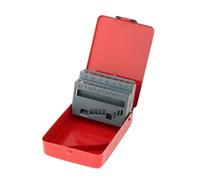 perfk Custodia per punte da trapano elicoidali Porta punte da trapano Custodia vuota per scatola indice punte da trapano in metallo, 19 slot