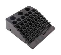 perfk Custodia portaoggetti per fresa e alesatore, multifunzionale, di ricambio, per manicure, accessori, custodia portaoggetti per punte da trapano, 85 Buche
