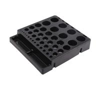 perfk Custodia portaoggetti per fresa e alesatore, multifunzionale, di ricambio, per manicure, accessori, custodia portaoggetti per punte da trapano, 43 Buche