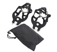 perfk da 18 punte per scarpe Copriscarpe Elastici Comodi da ghiaccio per scarpe e stivali per la pesca Alpinismo invernale, Black L