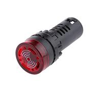 perfk DC 24V 22mm LED Rosso Flash Indicatore Luminoso Con Cicalino