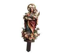 perfk Decorativa da Giardino con Figura Religiosa, in Acrilico, 2D, per Piante in Vaso, Cortile, Interno/Esterno, Madre E Figlio