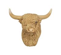 perfk Decorazione da Parete a Forma di, Mucca delle, novità, Artigianato, Scultura da Parete per Giardino, Ingresso, Ufficio, Giallo