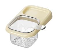 perfk di scarico per lavello con ventosa, supporto per lavello, organizer angolare per la raccolta dei rifiuti, per avanzi di frutta e di, Beige