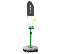 perfk Dispositivo di Allenamento Tennis Ritorno Palla Pratica Swing Asta Regolabile Base Zavorrata Portatile Materiale Pvc Lana Metallo Adatto per Giardino Cortile Campo Scuola