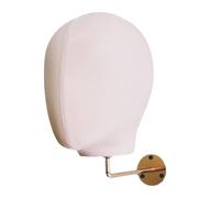 perfk Espositore per cappelli con testa di manichino, montato a parete, espositore liscio per parrucche, accessori per capelli, occhiali, parrucche, con gancio d'oro