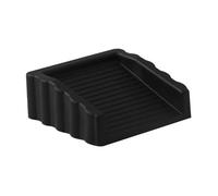 perfk Fermaporta Fermaporta Protezione da Parete Leggera in Gomma Protezione per Pavimento per Camera da Letto Scuola Cucina Bagno Hotel, 1 Pezzo Nero
