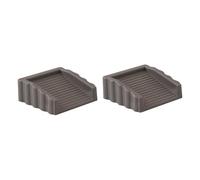 perfk Fermaporta Fermaporta Protezione da Parete Leggera in Gomma Protezione per Pavimento per Camera da Letto Scuola Cucina Bagno Hotel, 2 Pezzi Grigio