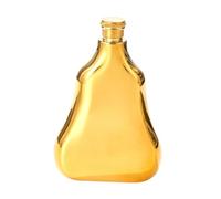 perfk Fiaschetta per vino, contenitore per bevande, matrimonio, festa, compatta, multiuso, riutilizzabile, a prova di perdite, in acciaio inossidabile 304, Oro