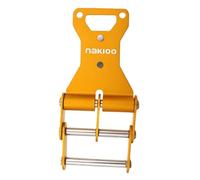 perfk Fibbia per cintura portautensili in lega di alluminio, portatile, compatta, multiuso, robusta, con clip per cintura, per appaltatori, idraulici ed, Giallo Fisso