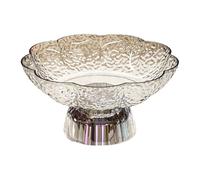 perfk Fruttiera per bancone da cucina con piedini, portafrutta da matrimonio, vassoio da dessert, organizer per la conservazione della cucina, decorazione, Bianco E Argento