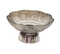 perfk Fruttiera per bancone da cucina con piedini, portafrutta da matrimonio, vassoio da dessert, organizer per la conservazione della cucina, decorazione, Grigio E Argento