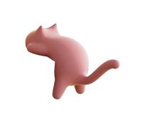 perfk Gancio a forma di gatto per il bordo della scrivania, autoadesivo, divertente, porta cartella, gancio da tavolo per riporre/organizzare studenti, bar, Rosa