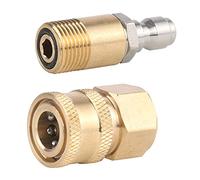 perfk Giardino Set Adattatore per Idropulitrice Kit di Scollegamento Rapido Attacco Rapido a Sgancio Rapido Ottone Massiccio 1/4 "