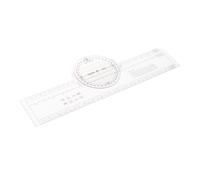 perfk Goniometro da 360 gradi Scala di coordinate Scala di disegno per addestramento aeronautico Righello Lettore di griglia di coordinate topografiche