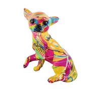 perfk Graffiti Art Chihuahua Statua Scultura di Cane Scultura Decorativa Arte squisita Statua di Animale per Regali per Amanti dei Cani Regalo per Amanti, Stile b