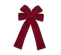 perfk Grande Fiocco di Natale in Velluto Rosso, Decorazioni Natalizie Rosse per ghirlande, Puntale per Albero, Porta d'ingresso, Esterno