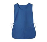 perfk Grembiule da calzolaio, con 2 tasche, per lavare i piatti, con lacci laterali, per barbiere, grigliate, studio, unghie, bellezza, Blu