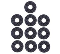 perfk Guarnizione Della Rondella Del Blocchetto di Bloccaggio Della Cinghia di Gomma di 10 Pezzi di Ricambio per Basso Elettrico Chitarra Acustica, Nero