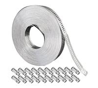 perfk Kit Assortimento di Fascette Stringitubo da 10 20 Bulloni Metallici Multiuso Universali Regolabili per Acciaio Inossidabile per Autoveicoli