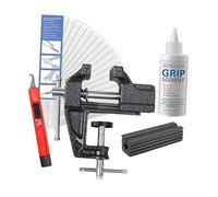 perfk Kit Completo per Impugnatura da Golf, Strumento per la rimozione del Nastro Adesivo per Impugnatura da Golf, Strumento per la Riparazione del Grip, con Morsetto a Morsa