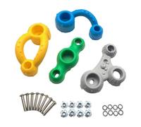 perfk Kit da Arrampicata su Parete per Bambini, 4 Pezzi, Prese per Arrampicata su Roccia, Maniglie Fai da Te di Diverse Dimensioni, attacchi per, a
