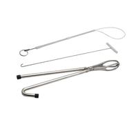 perfk Kit di 3 Strumenti per ostetricia suina, Accessorio in Acciaio Inossidabile per la Durata, Dispositivo Veterinario, Pinza per ostetricia, Strumento