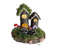 perfk Kit di Artigianato in Legno per Bambini, Set di Costruzione Fai Da Te per Casette Da Giardino Delle Fate, Style C
