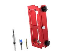 perfk Kit di foratura per fori porta, kit di modelli per cerniere porta, pratico con regolabile, dima per mortasa per router fai da te e uso