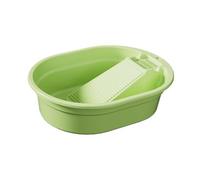 perfk Lavandino con asse da bucato, vasca da bagno versatile, comoda e portatile con lavatoio integrato per il lavaggio a mano dei vestiti in bagno, Verde