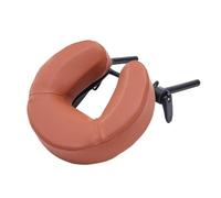 perfk Lettino da massaggio con supporto per viso e cuscino, cuscino per testa e collo, leggero, versatile, in PU spugna, robusto, portatile, confortevole, Rosso Marrone