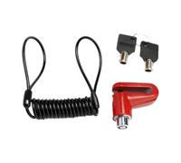 perfk Lucchetto bloccadisco per Freni a Disco, Facile da Usare, Blocco di Sicurezza per Ruote, Accessori per motociclette, Rosso Nero