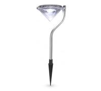 perfk Luce Decorativa Solare per Esterno con Pannello Integrato E Struttura Antipioggia per Valorizzare Percorsi Aiuole E Angoli Relax Del Giardino, Luce bianca