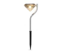perfk Luce Decorativa Solare per Esterno con Pannello Integrato E Struttura Antipioggia per Valorizzare Percorsi Aiuole E Angoli Relax Del Giardino, Luce calda