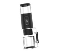 perfk Macchina per Caffè Espresso Portatile con Serbatoio Dell'acqua Da 100 Ml E Pressione di 19 Bar. Ricaricabile. Macchina Da Caffè Compatta Da Viaggi, Nero
