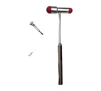 perfk Martelli per riflessi, strumento di prova portatile professionale multifunzionale con maniglia, forniture mediche, martelli per riflessi del ginocchio, Rosso